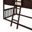 Lit superposé simple au-dessus de simple avec échelle, fabrication en bois robuste pour un sommeil sécuritaire et confortable-1206290056