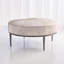 Urban Ottoman w/Grey Hair-on-Hide-Antique Gunmetal