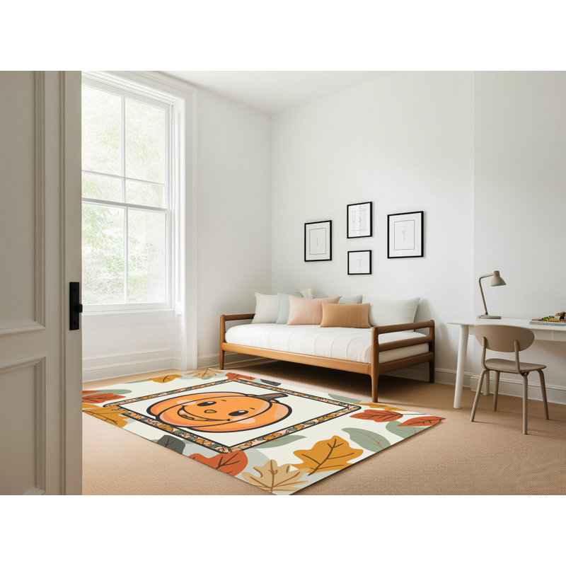 Tapis de vacances d'Halloween The Holiday Aisle®, Rectangle 5 pi x 7 pi