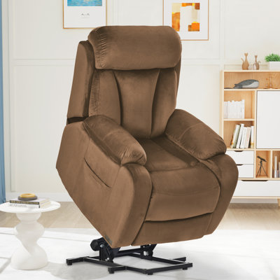 Fauteuil inclinable électrique Power Lift pour personnes âgées avec télécommande, canapé inclinable électrique, fauteuil inclinable en velours flocon de neige pour le salon