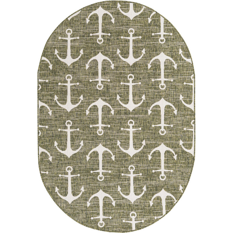 Tapis vert d'extérieur Ayton, Ovale 5 pi 3 po x 7 pi 10 po