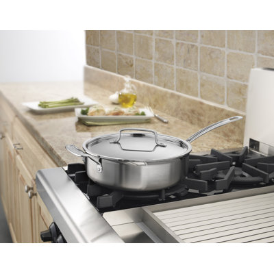 Cuisinart MultiClad Pro Stainless Steel Quart Sauté Pan with Lid