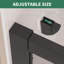 Cabine de douche d'angle 34 po x 34 po x 76 po, porte de douche coulissante double avec verre trempé 1/4 po facile à nettoyer, conception peu encombrante-109709524-120793846