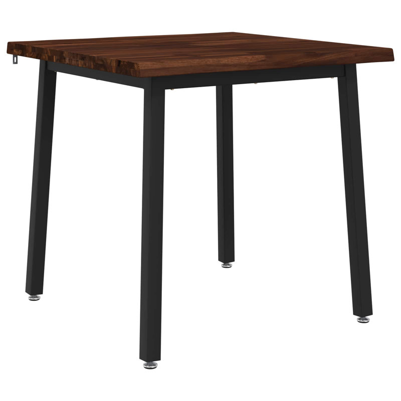 Acacia Dining Table, 75cm H x 70cm W x 70cm D, Dark Brown / Black