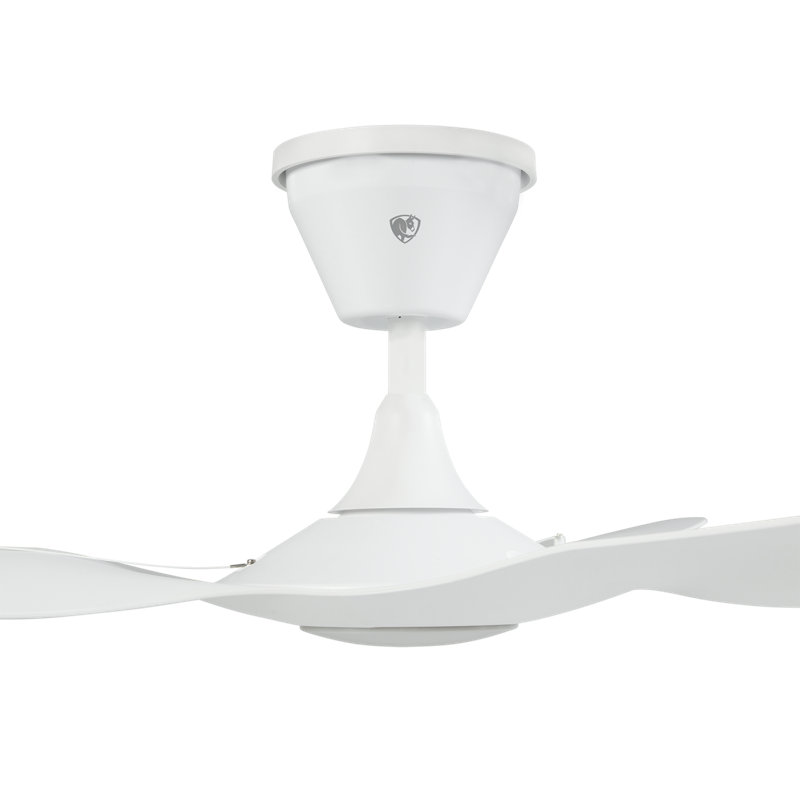 Haiku Coastal 3 - Blade Outdoor LED Smart Propeller Ceiling Fan with Remote Control and Light Kit Included, 52"