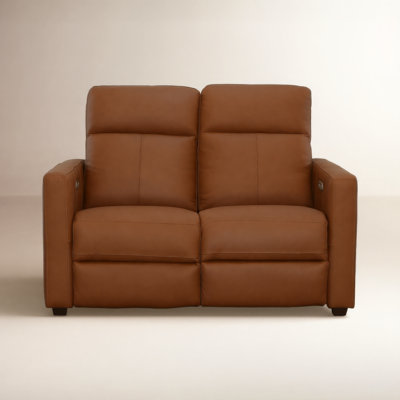 Broadway 57" Genuine Leather Reclining Loveseat