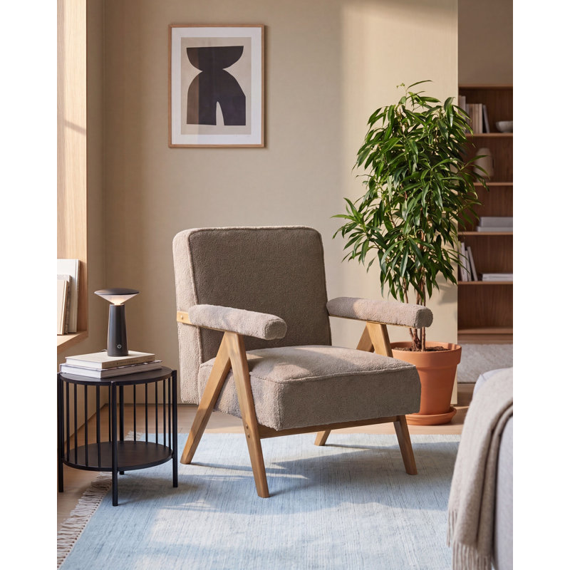 EVJE Upholstered Boucle Armchair