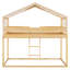 Lit superposé simple au-dessus avec tente Natural-1193267103