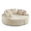 Fauteuil inclinable rond surdimensionné de 78,5 pouces avec coussin cervical - Se sépare en deux fauteuils-893068996