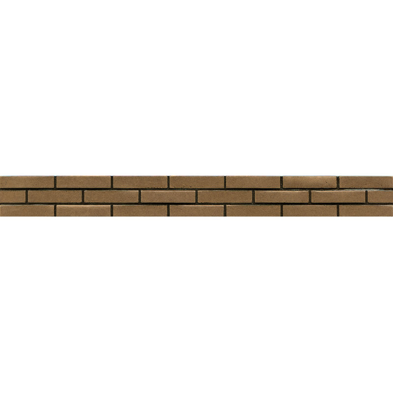 Ambiance 1.25" x 12" Resin Stagg Brick Border Tile, Bronze