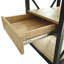 Ensemble de 2 tables de bout modernes avec tiroir - table de chevet pour chambre à coucher et salon, panneau de fibres à densité moyenne en bois naturel et plateau en verre trempé, table d'appoint de style industriel-1509276605-1509276604