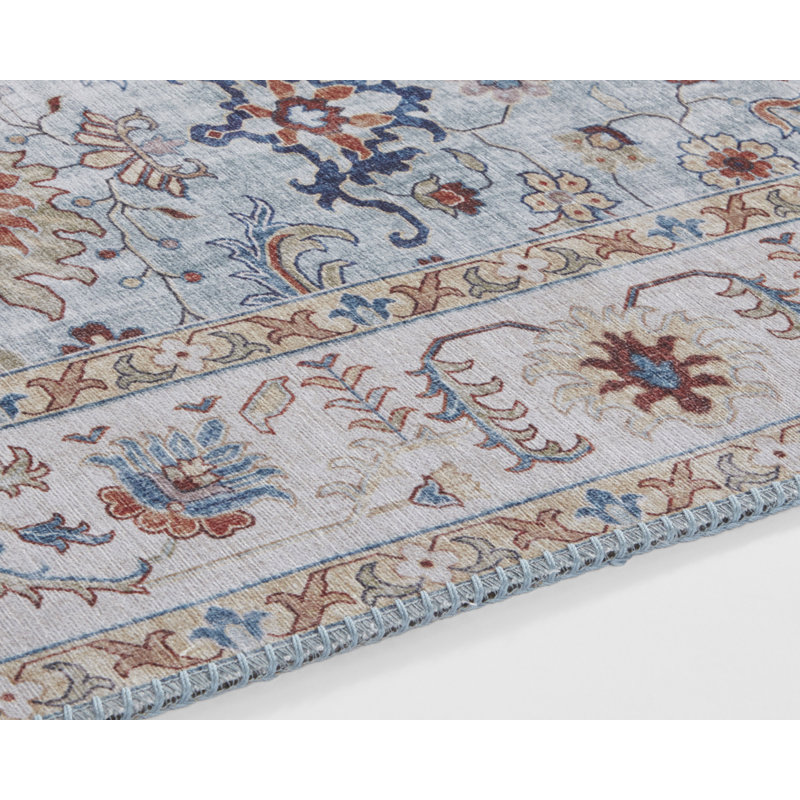 Vivana Tufted Sky Blue Rug, Rectangle 80 x 150cm
