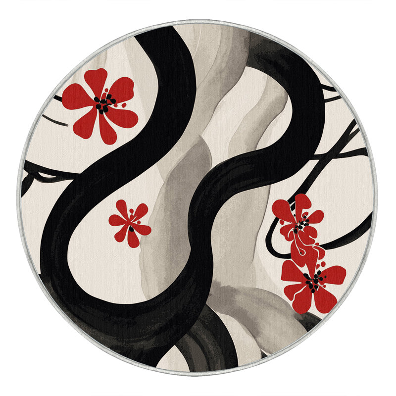 Crimson Breeze Rug, Round 7'