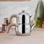 Karaca Edge Stainless Steel Induction Teapot Set, Small, Silver Rose