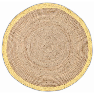Round Webbe Geometric Hand Woven Area Rug