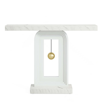 Modern Console Table with Geometric Base