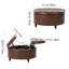 80cm Wide Tufted Round Standard Ottoman with Storage-2027965094