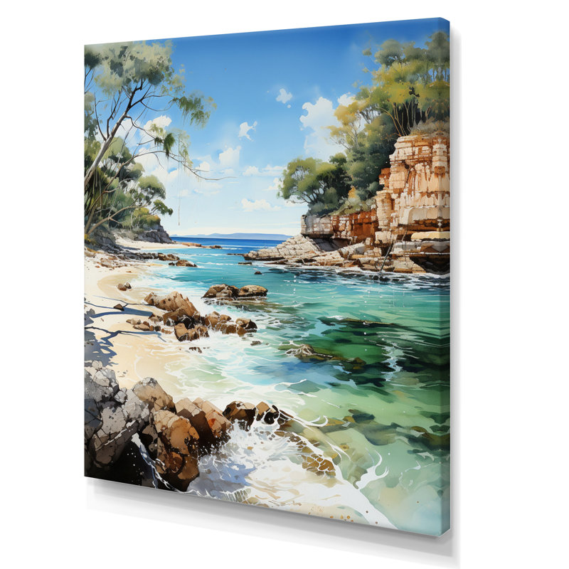«Dominic Coastal Splendor» sur toile, H 20 po x l 12 po x P 1 po, Toile tendue