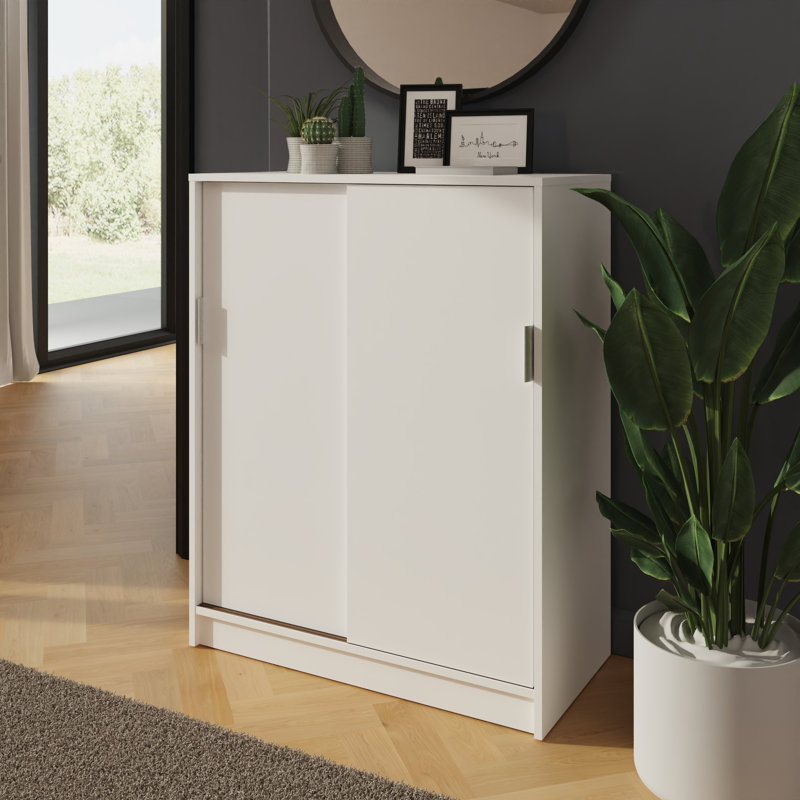 22 Pair Shoe Storage Cabinet, White