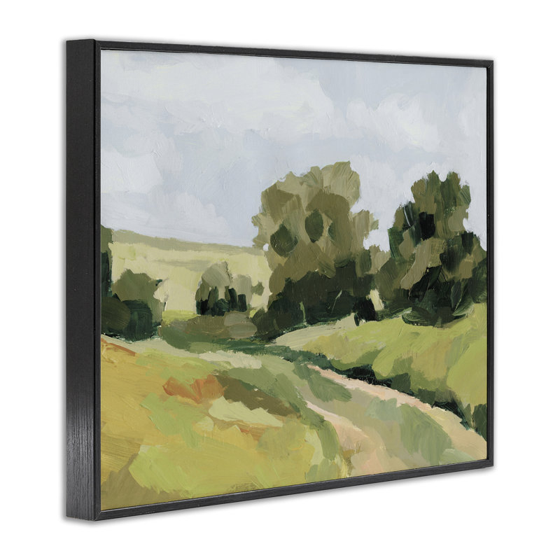 «Winding Path Impression», estampe numérique encadrée par Victoria Barnes, H 11 po x l 14 po, Giclée encadrée noir minuit
