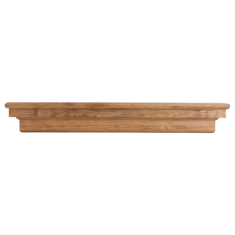 48" Aged Oak Poplar French Corbel Mantel Shelf