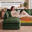 Canapé d'angle modulaire surdimensionné 4 places en chenille en forme de U avec 2 poufs, canapé double-198332144