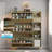 Bohemia Style Shoe Cabinet With 3 Rattan Flip Drawers, 3 Square Shelves And 1 Storage Drawer And Key Hooks-691901476
