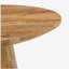 Table basse ronde en panneau de fibres à densité moyenne avec grain de bois naturel - 19,6 po de diamètre, hauteur de 18,8 po.-1952492759