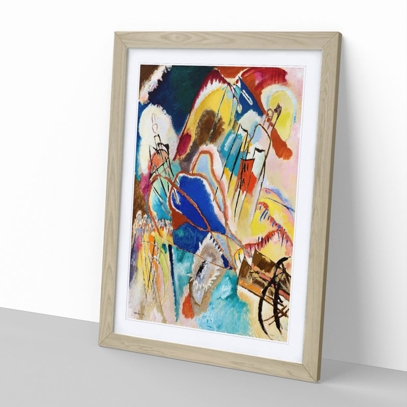 Improvisation No.30 by Wassily Kandinsky - Picture Frame Painting, 65cm H x 48cm W x 2cm D, Oak Framed
