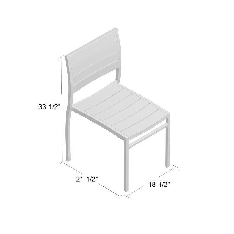 Largo Stacking Teak Restaurant Patio Dining Chair, Black