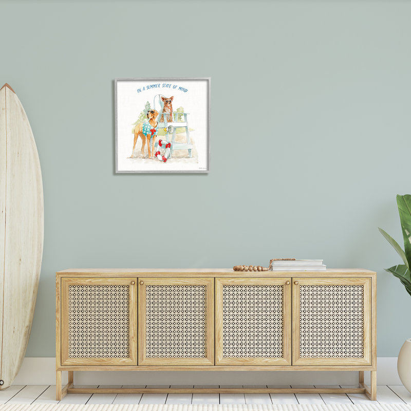 «Summer State Of Mind», phrase «Summer Li» par Beth Grove 904, Estampe numérique Farmhouse, H 24 po x l 24 po x P 1,5 po
