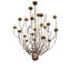 Lustre sycomore de 54 po de largeur 22 lumières