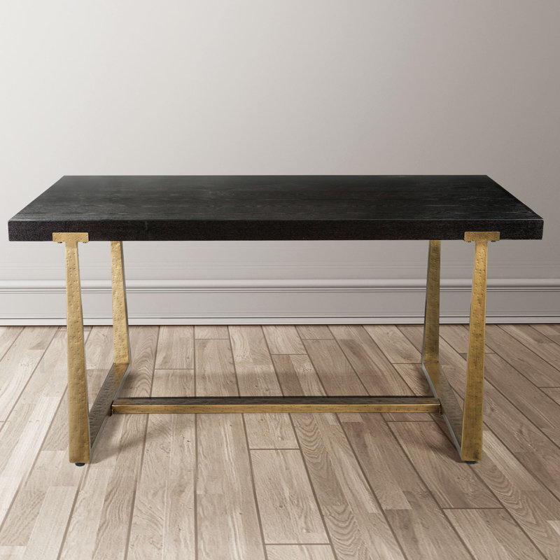 Aarsh Oak Metal Base Dining Table
