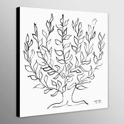 Plain Tree by Henri Matisse - Closed Corner Frame Print on Canvas