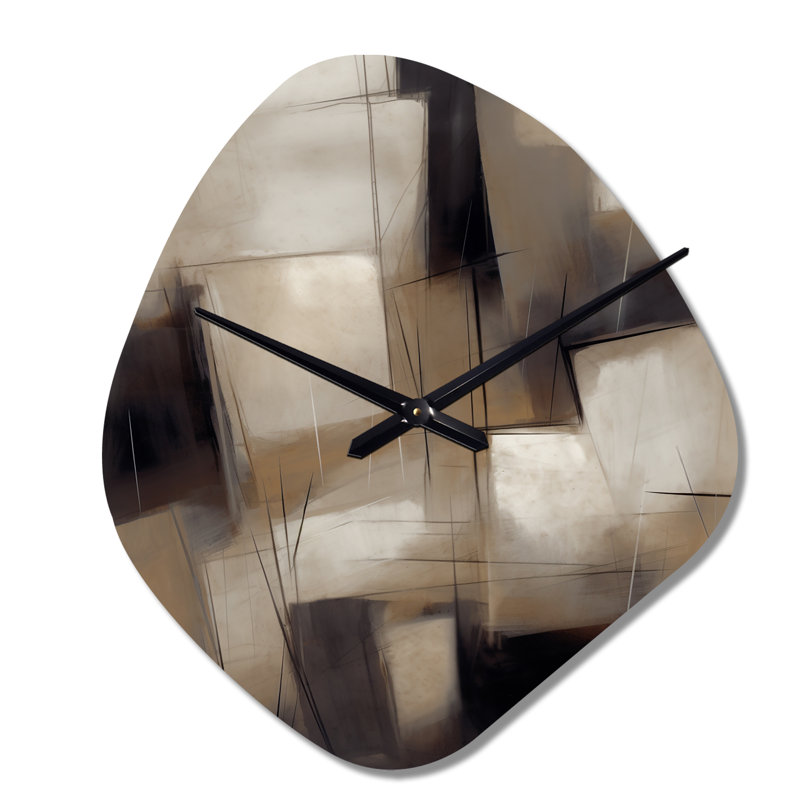 Parkhurst - Horloge murale brune en forme de nébuleuse - forme unique, Grand