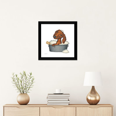 «Dachshund Bath» par Danny Gordon - impression d'art graphique