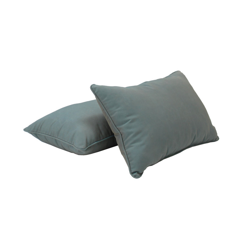 Housse et insert de coussin rectangulaire intérieur / extérieur Element, 12 po x 20 po, Turquoise poussiéreux