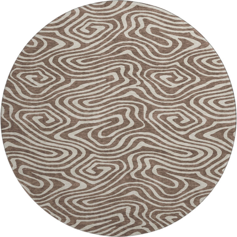 Premium Machine Washable Guada AMF1020 Swirls Rug