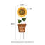 Piquet de jardin en métal tournesol