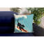  Housse et insert de coussin d'extérieur carré Surfing Dog Ocean