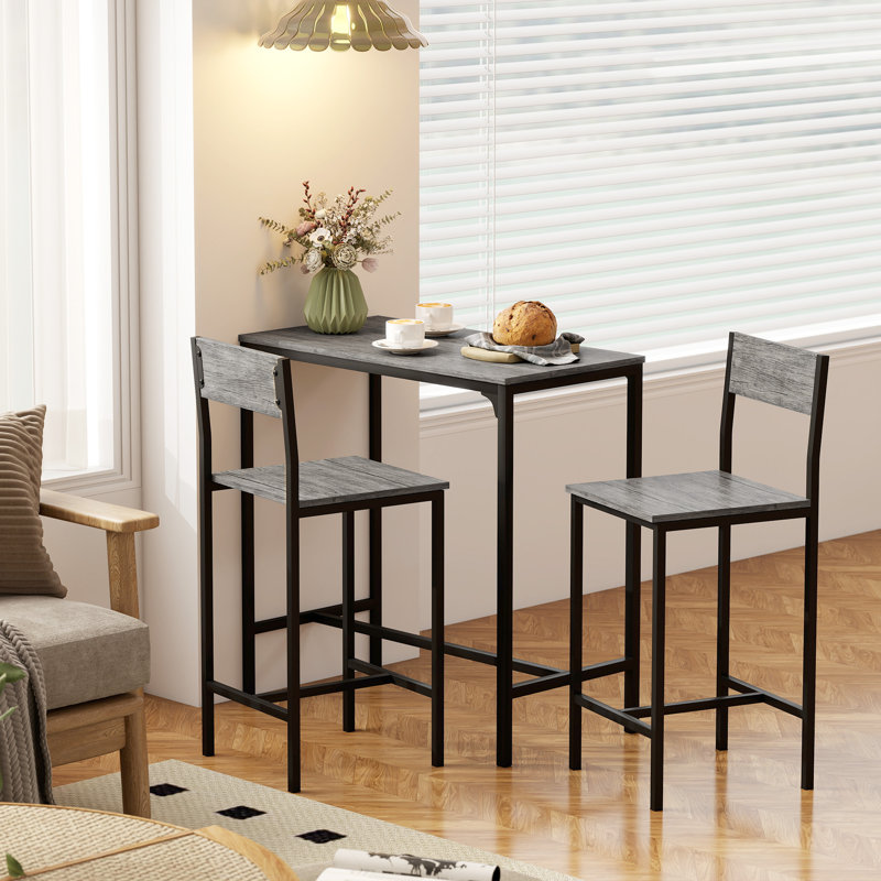 2 - Person Dining Set, Charcoal Grey