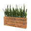 Faux Cactus Hedge in Wood Planter