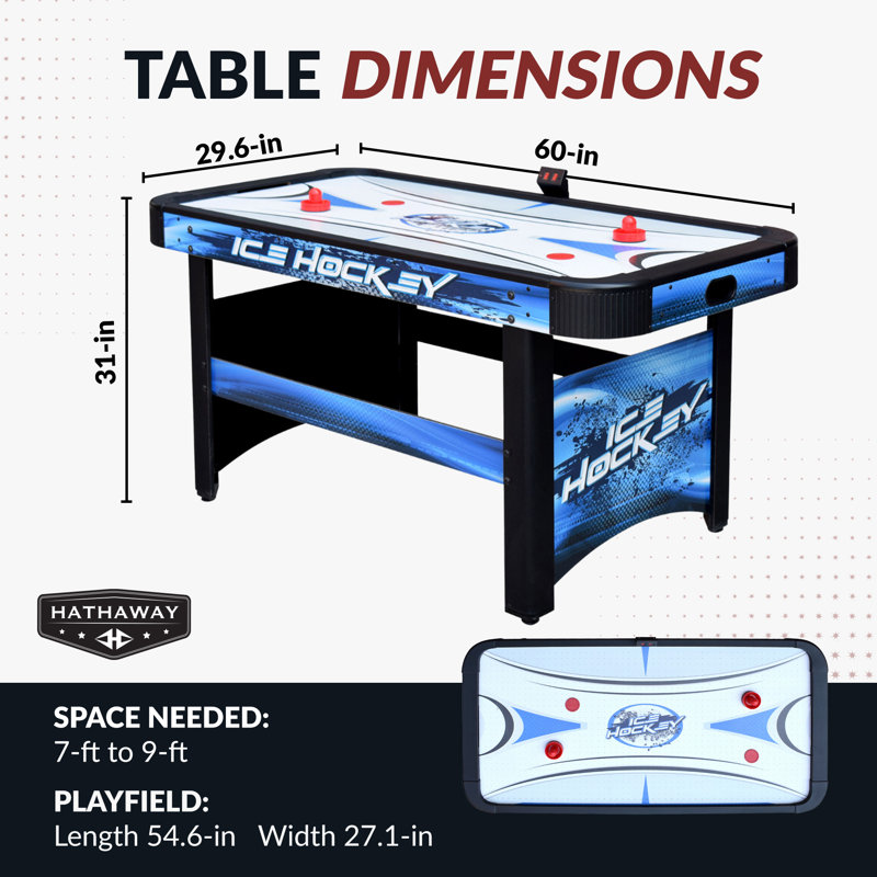 Face Off 60" Two Player Air Hockey Table with Electronic Scoring