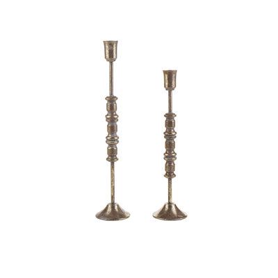 2-tlg. Kerzenleuchter-Set Salamina aus Metall