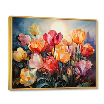 «Danemark Multicolor Tulip Fields V», reproduction sur toile