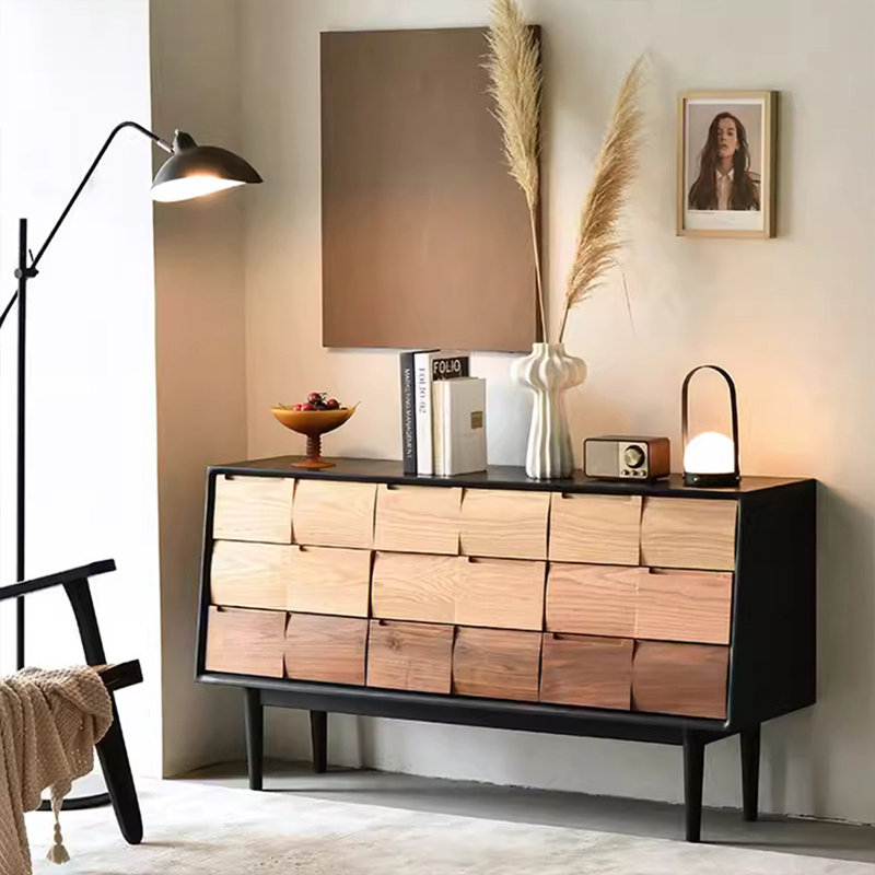 Modern Solid Wood Accent Cabinet