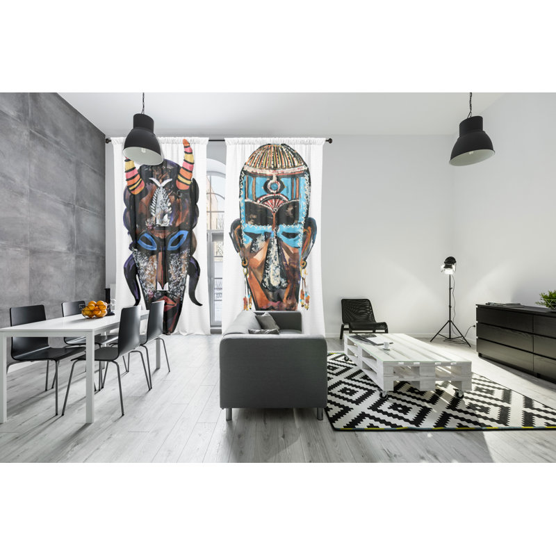 Slot Top Blackout Curtains, 147 W x 300 D cm