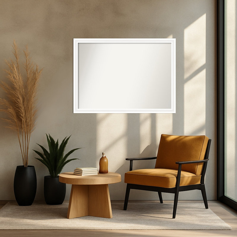 Miroir mural Oliver, 30 po x 41 po, Blanc