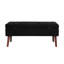 Banc de rangement en lin noir - l 43,7 po x P 18,1 po pour vestibule, bout de lit et entrée de chevet avec bout-780353847