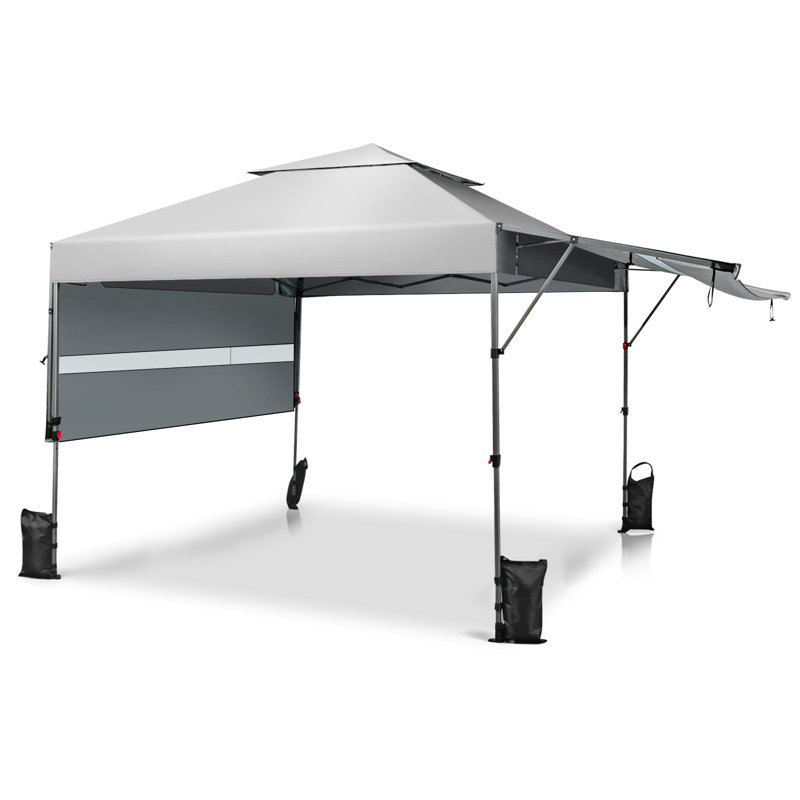 211'' W x 120'' D Metal Pop-Up Canopy, White